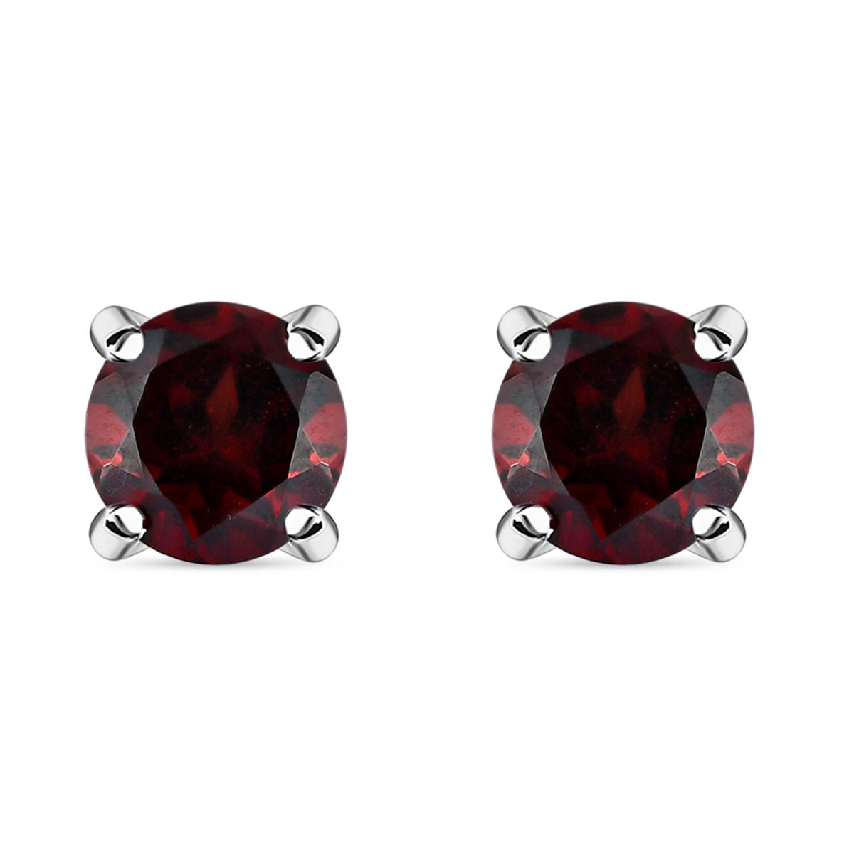 Rote Granat Ohrringe, 925 Silber platiniert ca. 3,30 ct