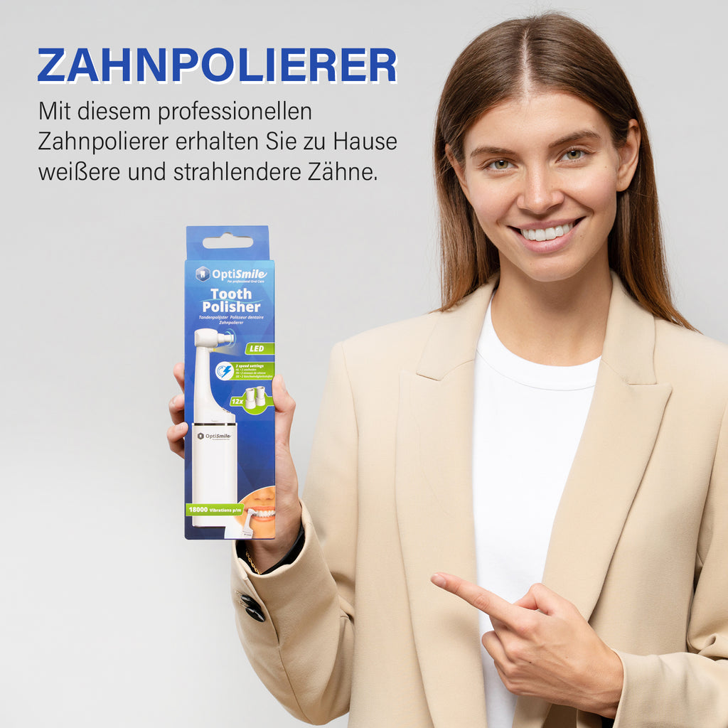 Vibration Zahnreiniger mit 12 Silikon Aufsätzen und Präzisionslicht