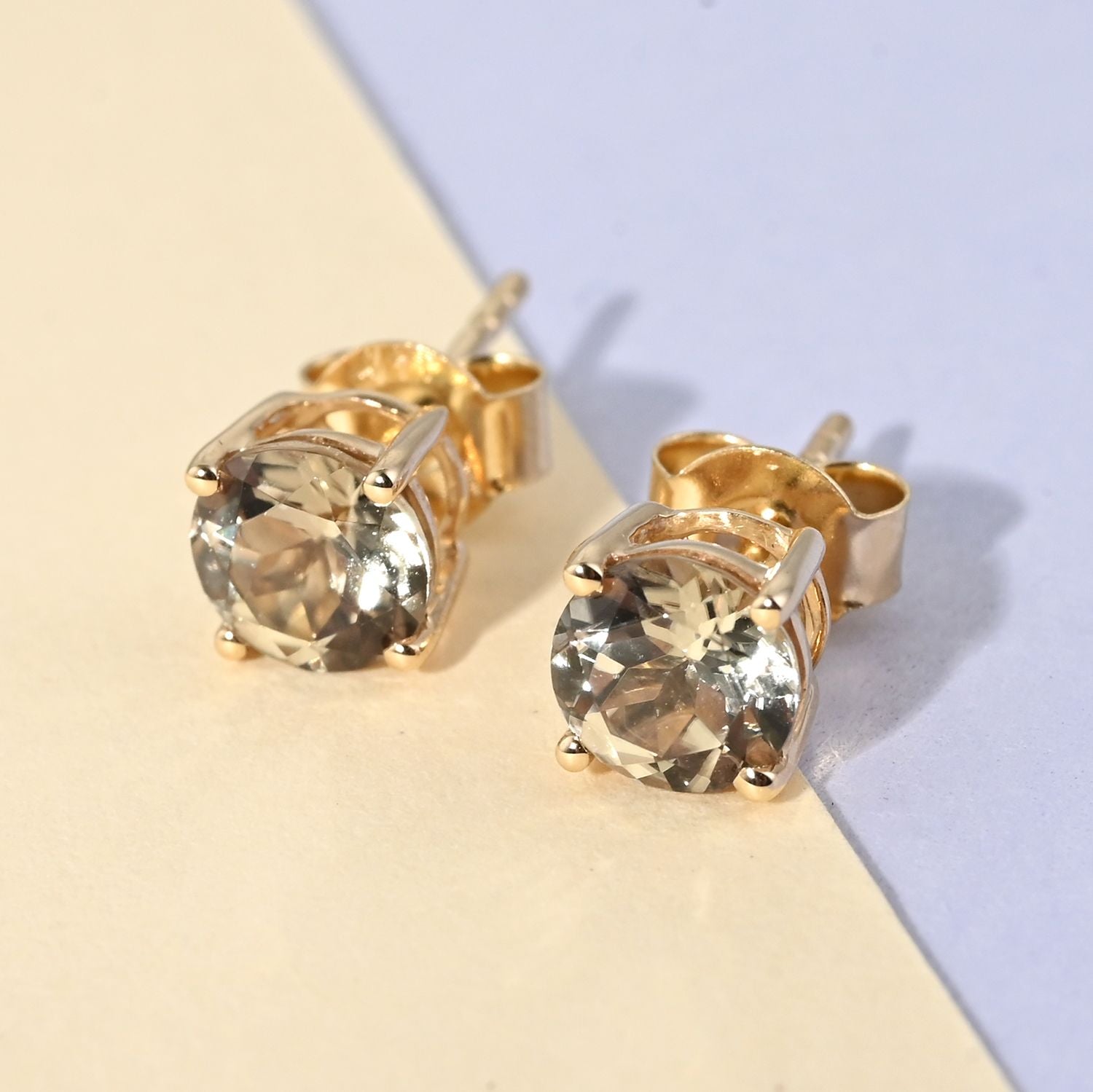LUXORO AAA Turkizit Ohrringe, zertifiziert und geprüft, 585 Gold ca. 1.85 ct