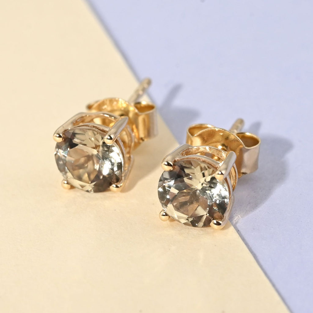 LUXORO AAA Turkizit Ohrringe, zertifiziert und geprüft, 585 Gold ca. 1.85 ct