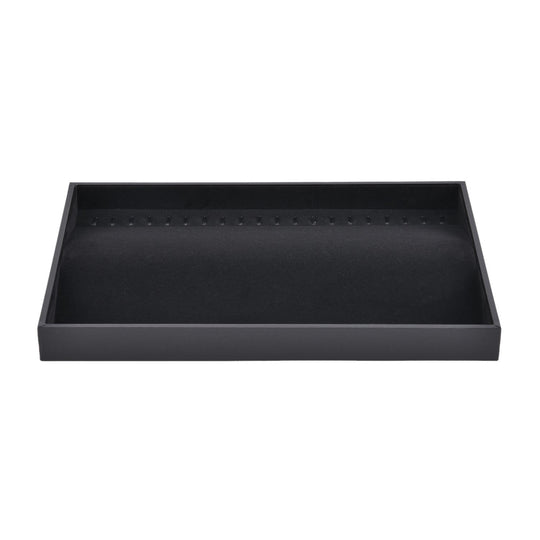 Samt-Schmuckablage, 35,1x23,9x3cm, Schwarz