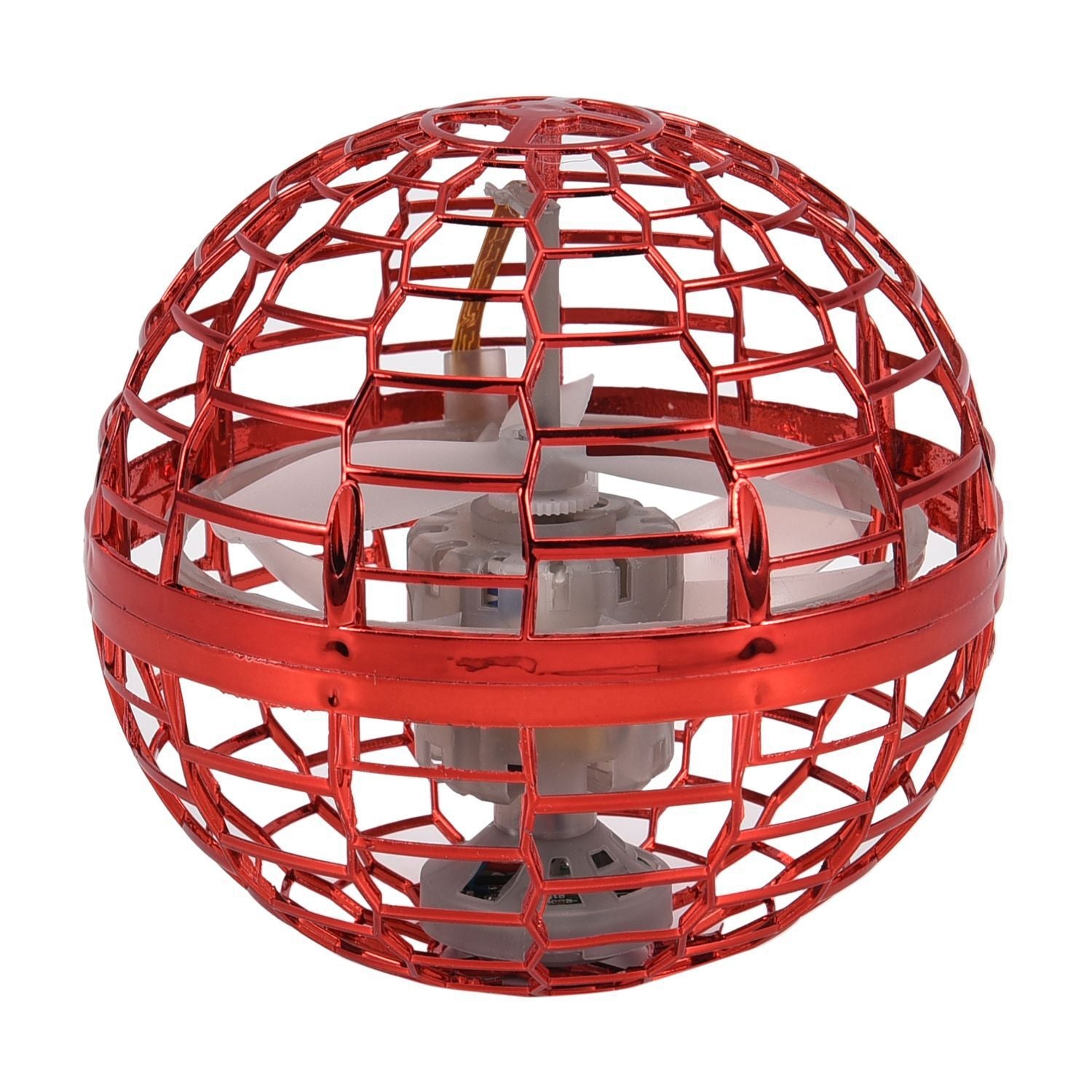 Fliegender Ball mit LEDs und Fernsteuerung, 9x9cm, rosa