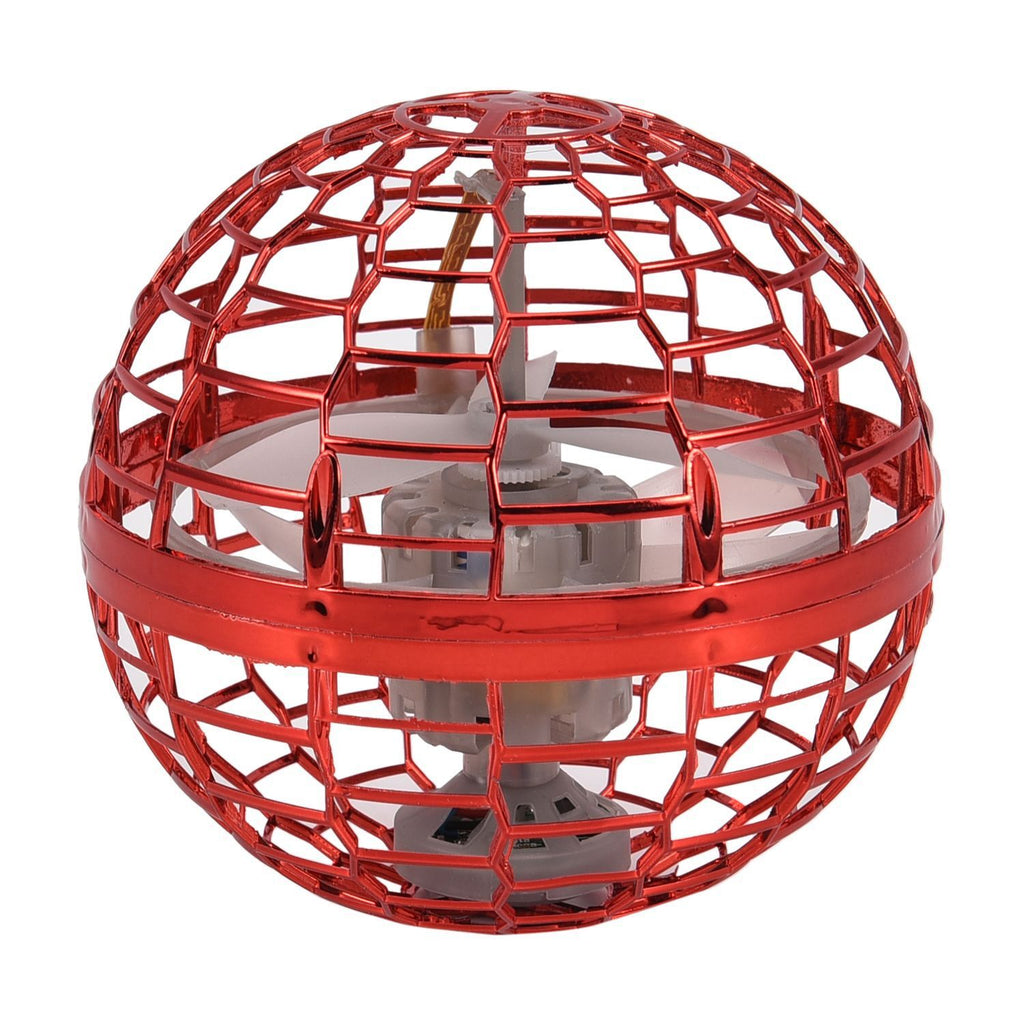 Fliegender Ball mit LEDs und Fernsteuerung, 9x9cm, rosa