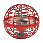 Fliegender Ball mit LEDs und Fernsteuerung, 9x9cm, rosa
