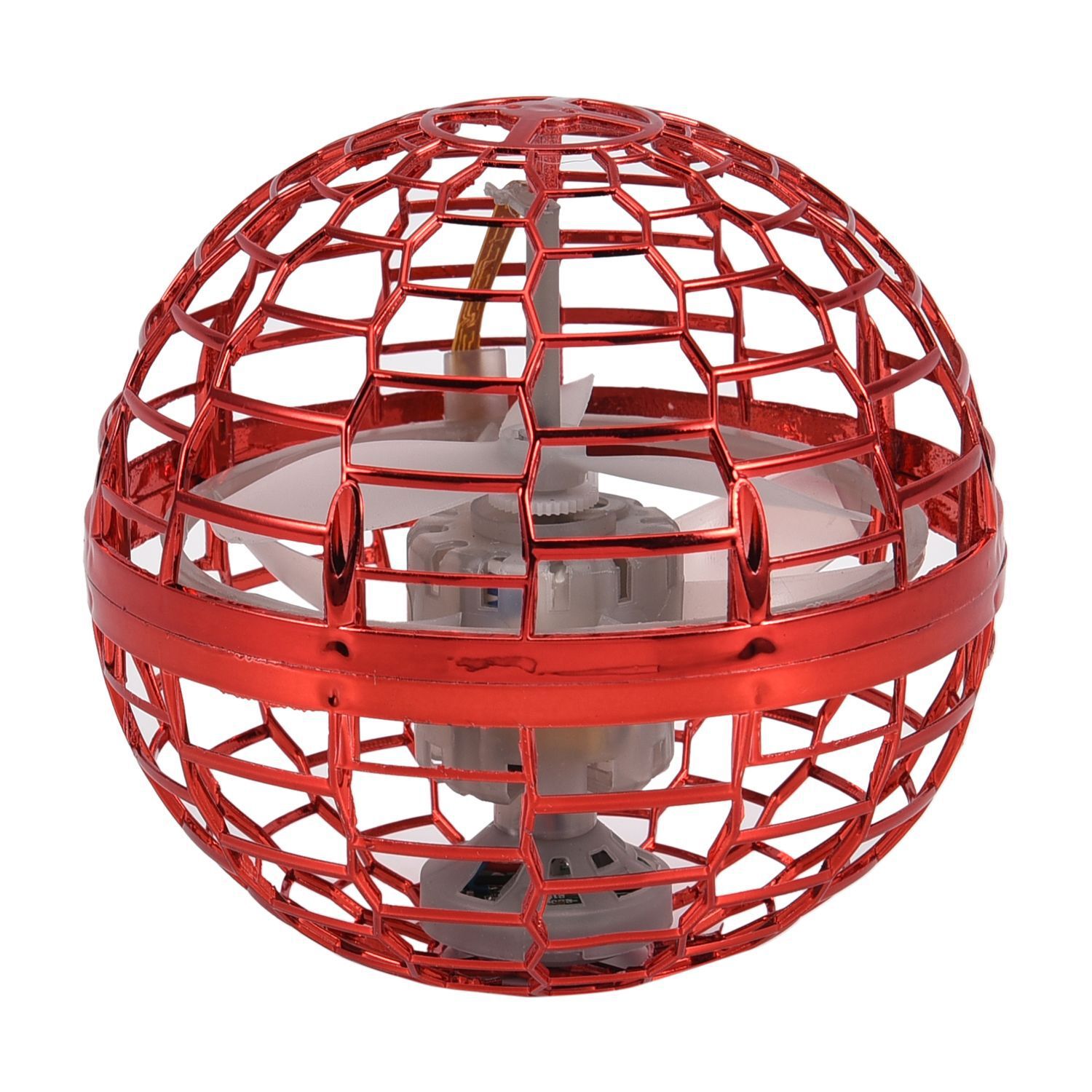 Fliegender Ball mit LEDs und Fernsteuerung, 9x9cm, rosa