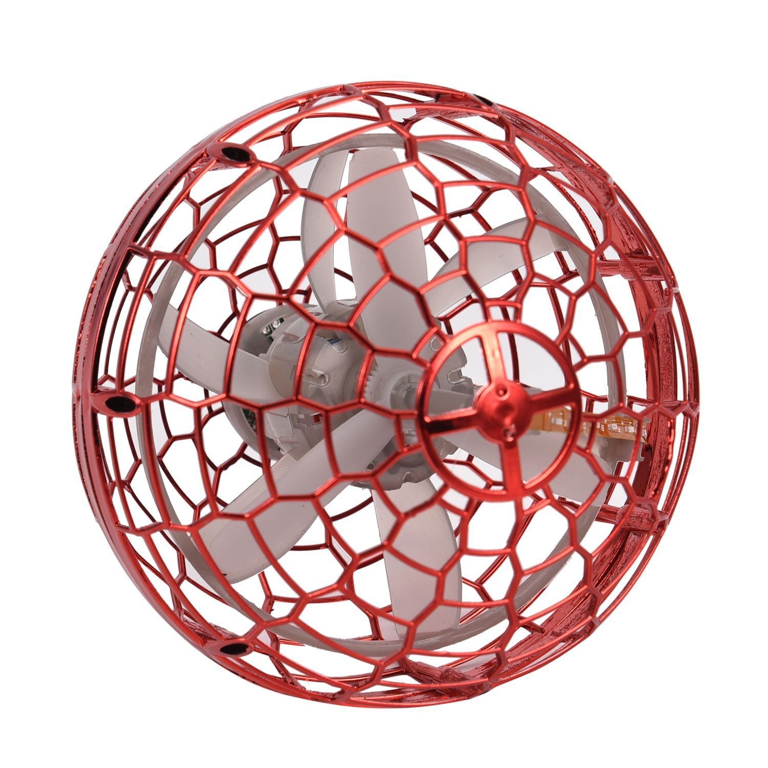Fliegender Ball mit LEDs und Fernsteuerung, 9x9cm, rosa
