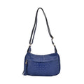 Crossbody-Tasche aus Leder mit Krokodilprägung, Größe 28x10x25cm, burgund