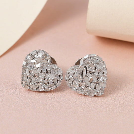 GP Amore Kollektion - Weiße Diamant-Ohrringe, 925 Silber platiniert ca. 0.50 ct