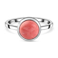 Oregon Pfirsich Opal-Ring, 925 Silber platiniert (Größe 17.00), ca. 1.40 ct