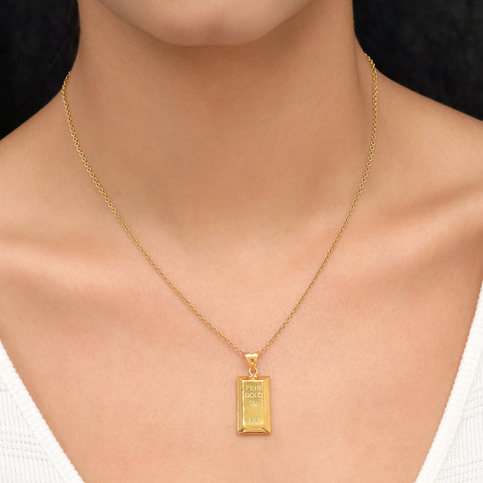 Goldbarren Anhänger, 916 Gold ca. 1,80g
