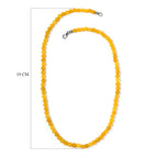 CLOSE OUT DEAL Honig Jade Halskette, ca. 50 cm, 925 Silber rhodiniert ca. 133,35 ct