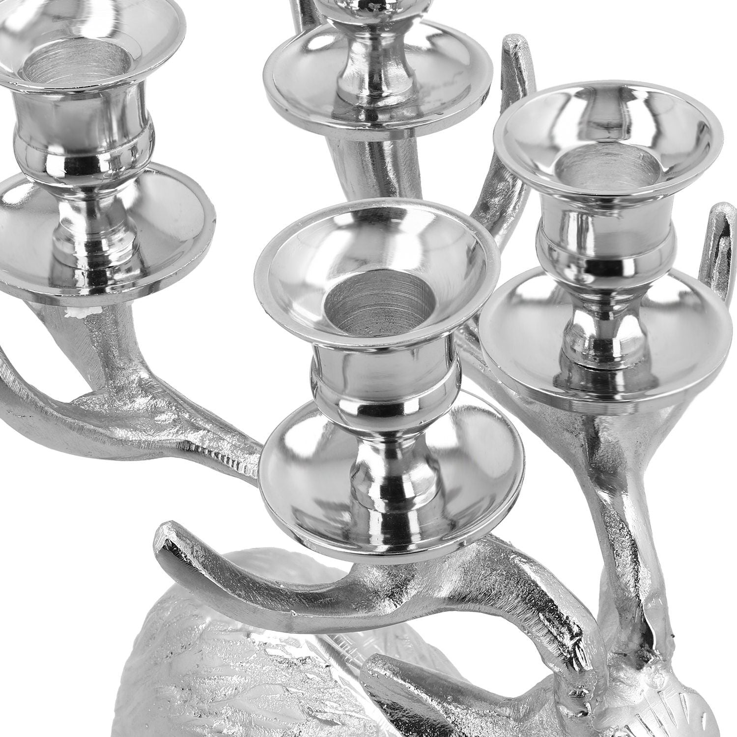 Rentier Figur 4er Kerzenhalter, 23.8x17x25.4cm, silber