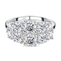 Weißer Zirkonia-Ring, 925 Silber (Größe 16.00) ca. 3,91 ct