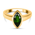Natürlicher Chromdiopsid Ring 925 Silber vergoldet (Größe 17.00) ca. 1.82 ct
