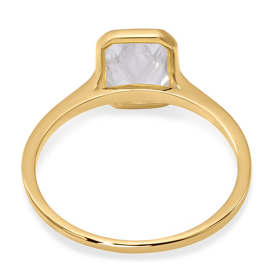 LUSTRO STELLA - Zirkonia Ring 925 Silber vergoldet ca. 2,75 ct