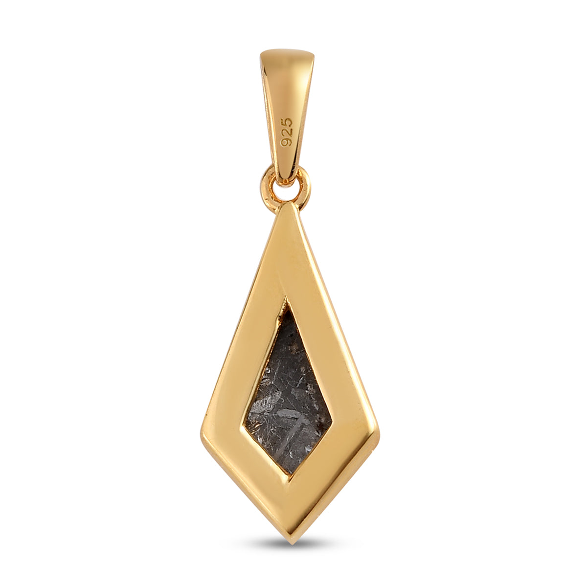 Meteorit Anhänger 925 Silber vergoldet ca. 4,58 ct