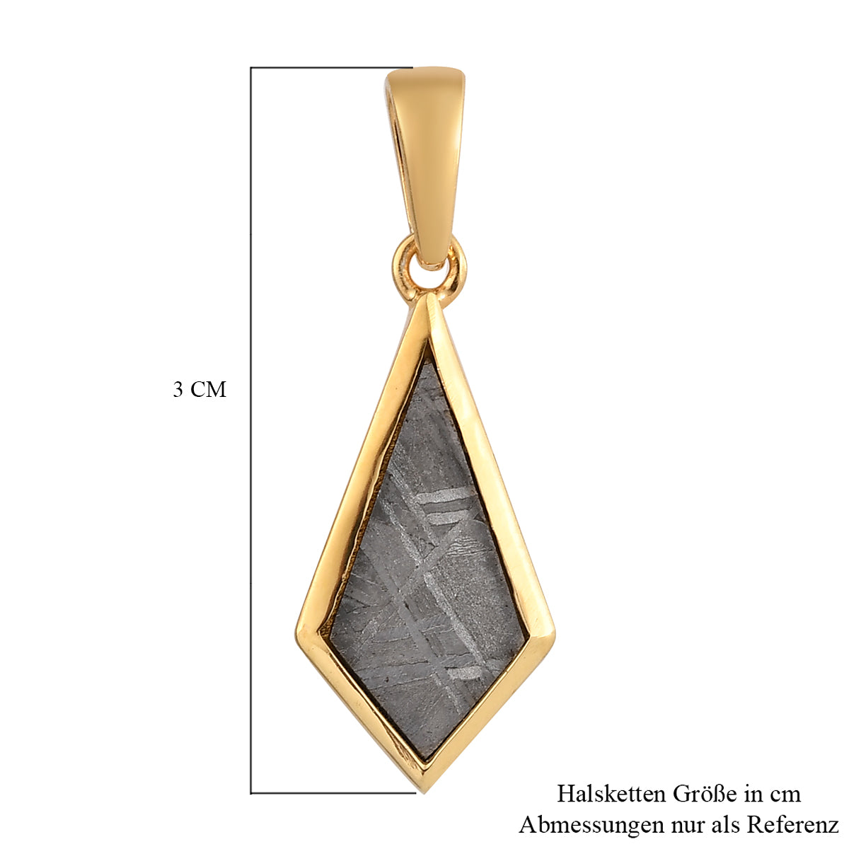 Meteorit Anhänger 925 Silber vergoldet ca. 4,58 ct