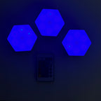 3er Set - Sechseckige Designer LED-Stimmungslicht mit Fernbedienung