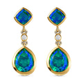 Pfau Triplett Quarz und Zirkon-Ohrringe - 9,77 ct.