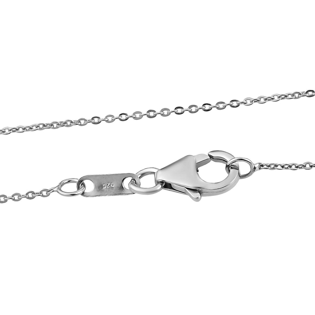 Salamanca Feueropal und weißes Zirkon Collier, ca. 45 cm, 925 Silber platiniert ca. 0,73 ct
