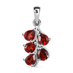 Natürlicher Mosambik Granat-Anhänger, 925 Silber platiniert ca. 1.92 ct