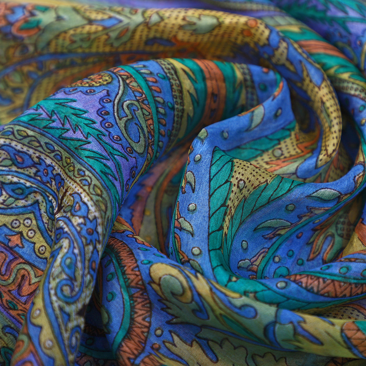 100% Natur Seide, Designer Schal, 50x160 cm, Hellgrün