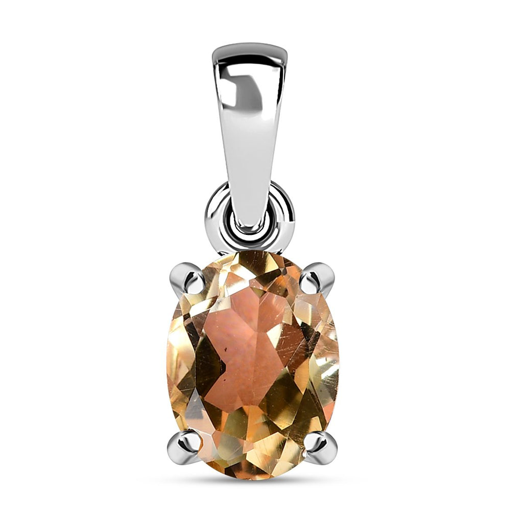Citrin Anhänger, 925 Silber ca. 1,16 ct