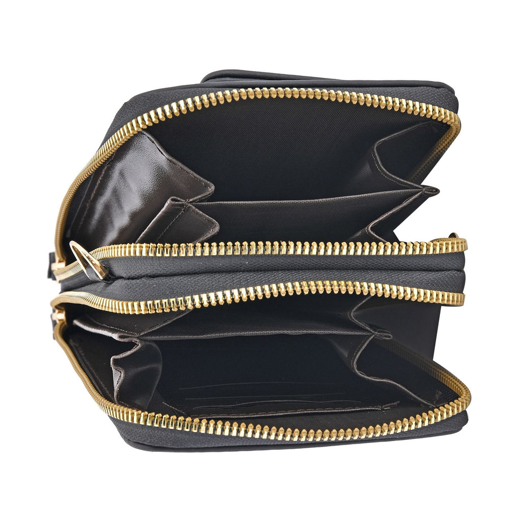 Crossbody Bag mit RFID Schutz, Größe 18,5x11x5cm, schwarz