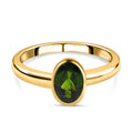 Natürlicher Chromdiopsid-Ring, 925 Silber vergoldet (Größe 17.00) ca. 0.82 ct
