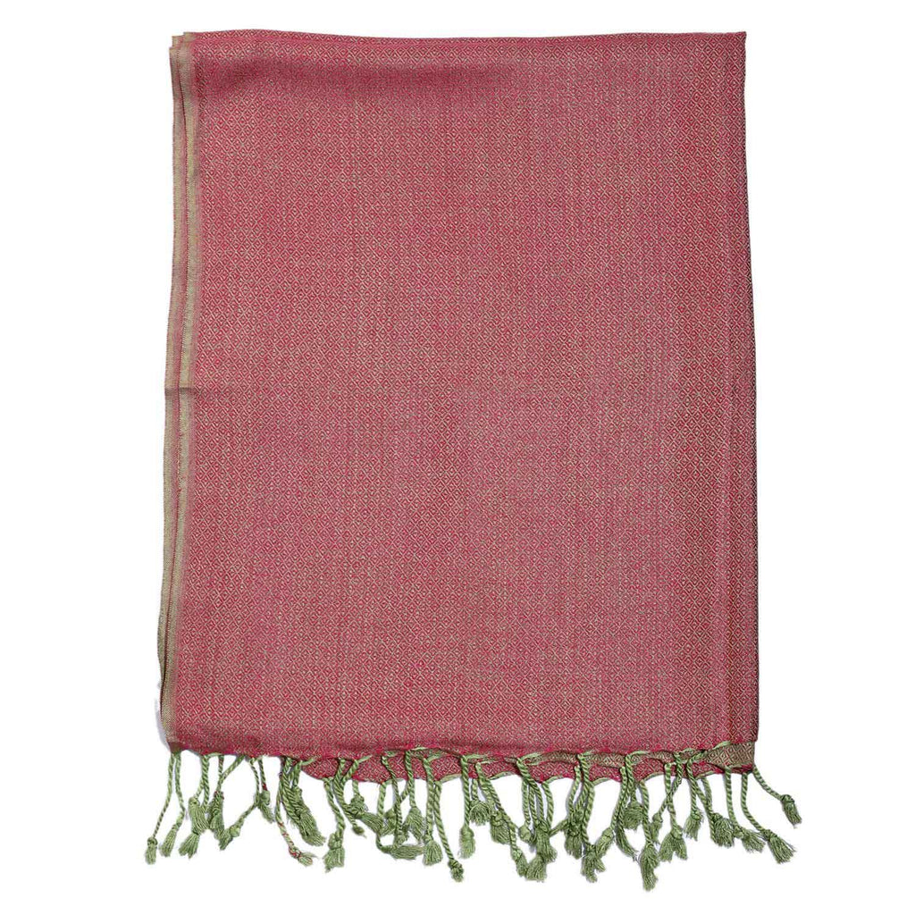 Superweicher doppelgewebter Schal, 70x170 cm, rosa