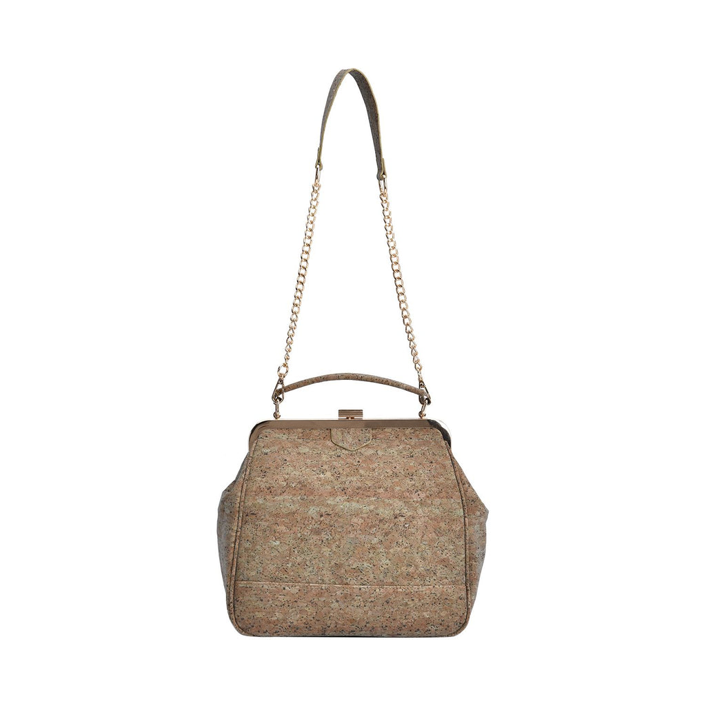 Umweltfreundlicher Korkrucksack mit Schultergurt, 23x12x23cm, hellbraun