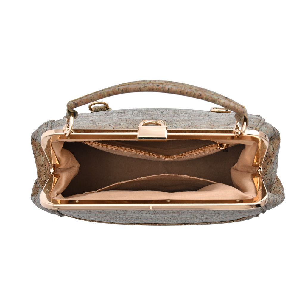 Umweltfreundlicher Korkrucksack mit Schultergurt, 23x12x23cm, hellbraun