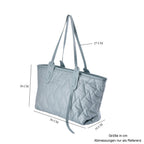 Geräumige & leichte Tote Bag mit Schultergurt, 56x30x16cm, Blau