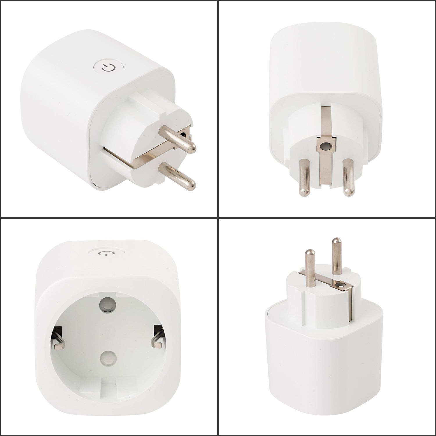 EU-Standard Smart Plug zum Überwachen des Stromverbrauchs per App, 5x5x8.7cm