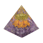Feng Shui Edelstein Pyramide, Baum des Lebens mit Amethyst und Peridot