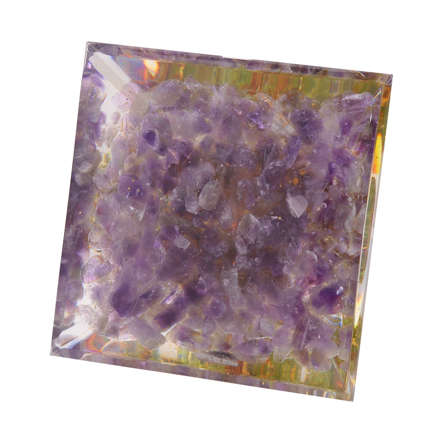 Feng Shui Edelstein Pyramide, Baum des Lebens mit Amethyst und Peridot