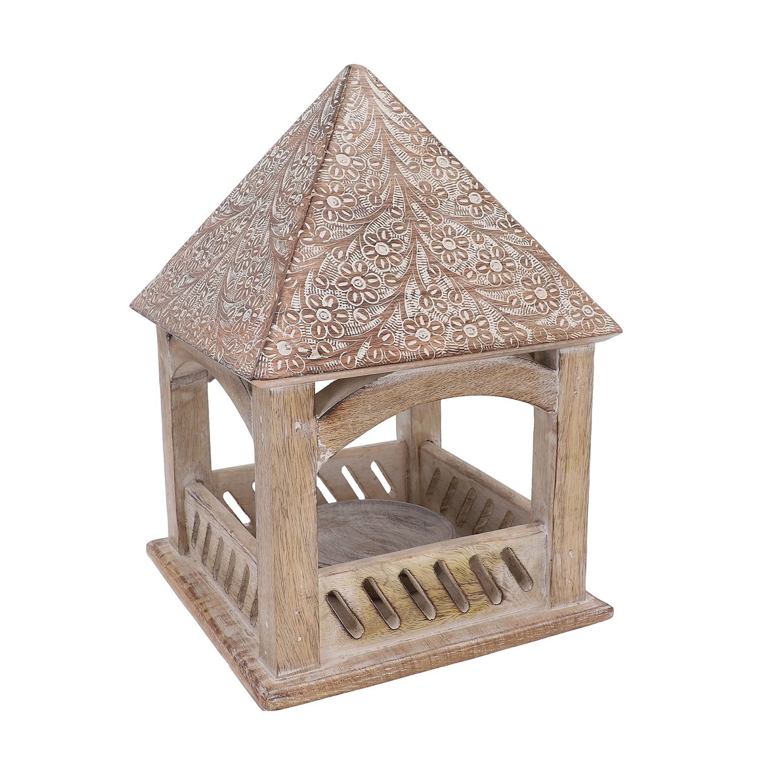 NAKKASHI - Handgefertigtes Haus aus Mangoholz, 22x22x29cm