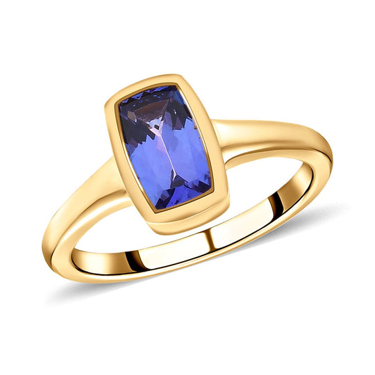 Premium Tansanit Ring, 585 Gold ca. 1,23 ct