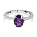 Afrikanischer Amethyst-Ring, 925 Silber (Größe 16.00) ca. 1,10 ct