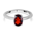 Roter Granat-Ring, 925 Silber (Größe 16.00) ca. 1,48 ct