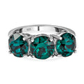 Smaragd-Kristall Ring, 925 Silber (Größe 16.00)
