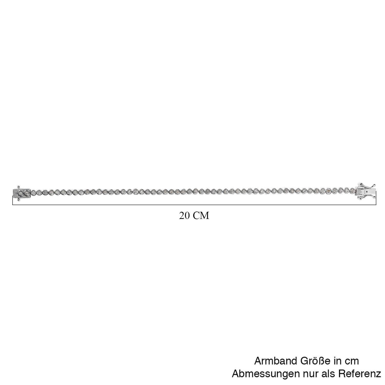Diamant Armband, ca. 19 cm, 925 Silber platiniert ca. 0.50 ct