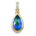 Pfau Triplett Quarz und Zirkon-Anhänger - 7,83 ct.