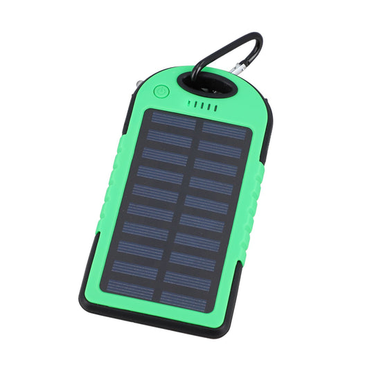HOMESMART - Solarpowerbank mit 5000 mAh, tragbar, 15x7.5cm, 145g, lila
