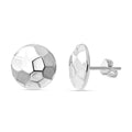 Handgearbeitete, runde Ohrstecker, 925 Silber, ca. 2,90g