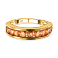 Orangener Saphir-Ring, 925 Silber vergoldet (Größe 17.00) ca. 2,14 ct