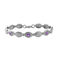 Afrikanisches Amethyst Armband, ca. 20 cm, Edelstahl ca. 2,15 ct