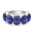 Lapislazuli-Ring, reiner Edelstahl (Größe 16.00) ca. 5.00 ct