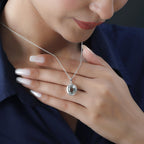 Prasiolith-Anhänger, Messing platiniert ca. 3,19 ct