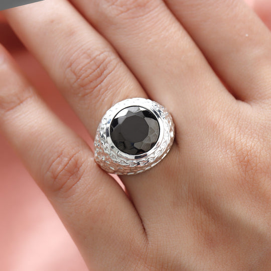 Elite Schungit Ring, 925 Silber ca. 4.49 ct